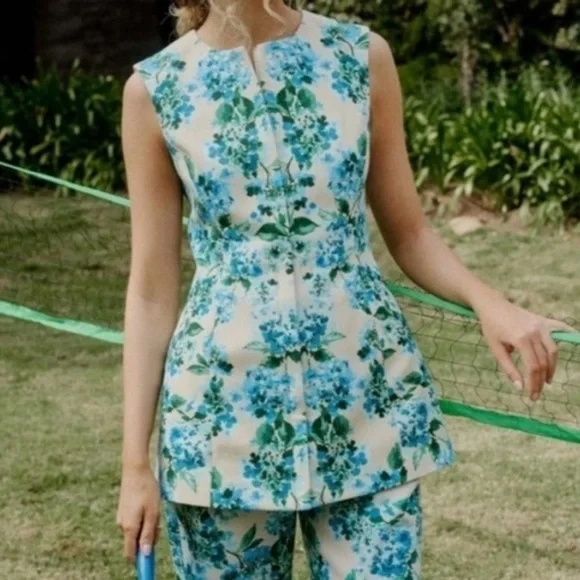 TUCKERNUCK 100% cotton Water's Edge Hydrangea Rhoda Tunic NEW - Picture 3 of 13